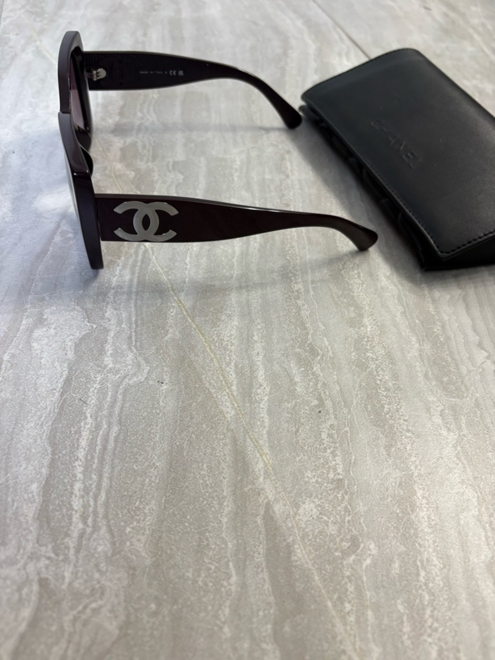 CHANEL Women's Oversized Square Sunglasses in Plum - Picture 2 of 6